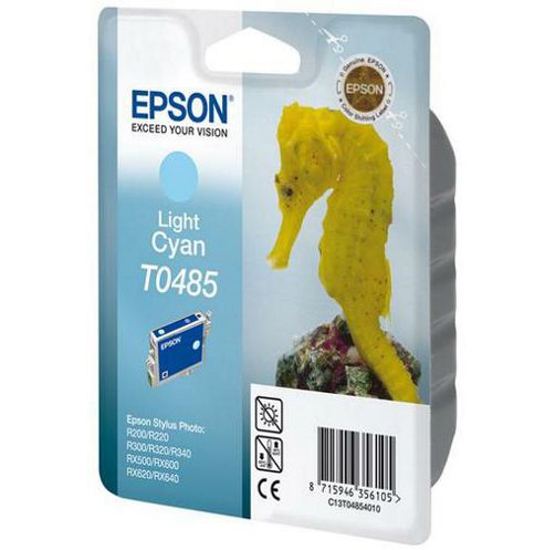 Image of Epson T0485 Light Cyan Ink Cartridge For Stylus Photo R200/r300/r320/r340/rx500/rx600