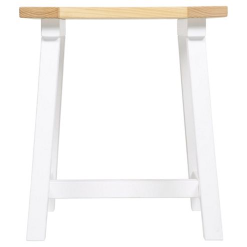 Image of Portobello Trestle Side Table White & Bleached Pine