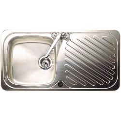 Astracast  Ruby Single Bowl Inset Sink and Drainer in Satin Steel