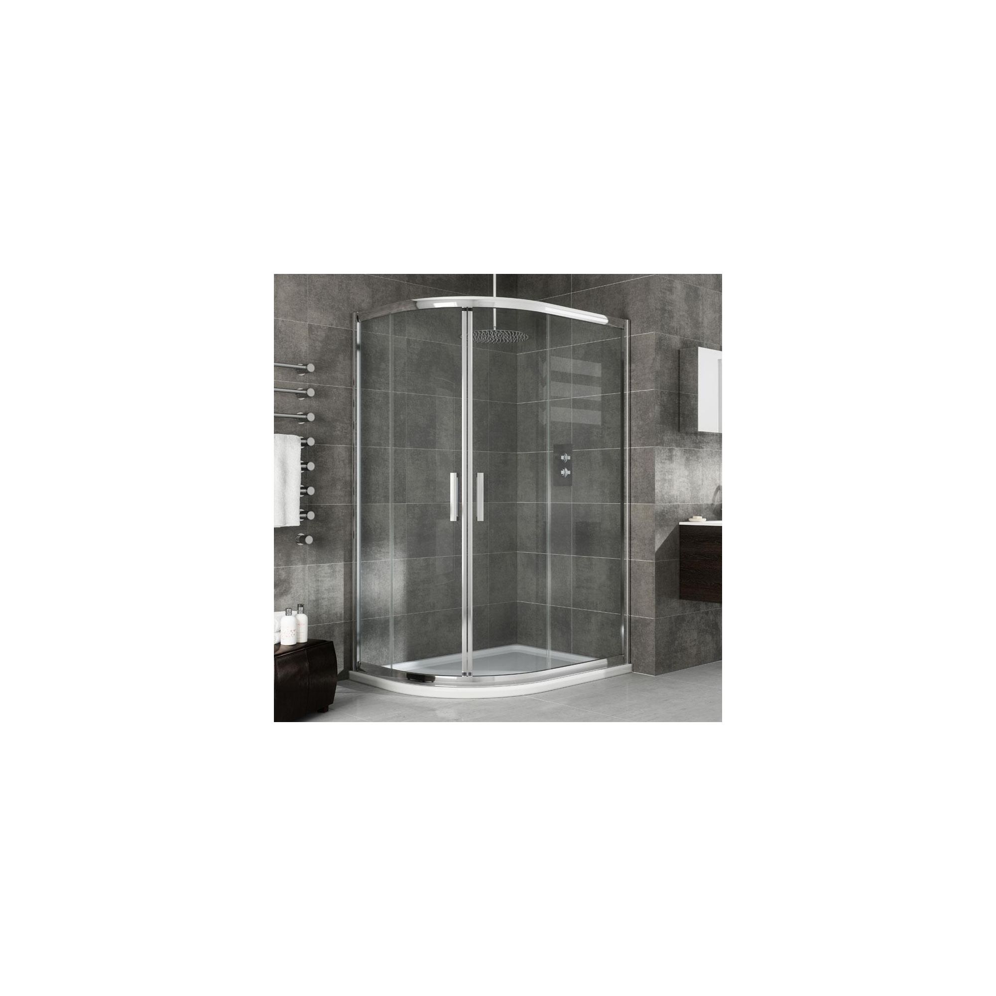 Elemis Eternity Offset Quadrant Shower Enclosure, 1200mm x 800mm, 8mm Glass, Low Profile Tray, Right Handed at Tesco Direct