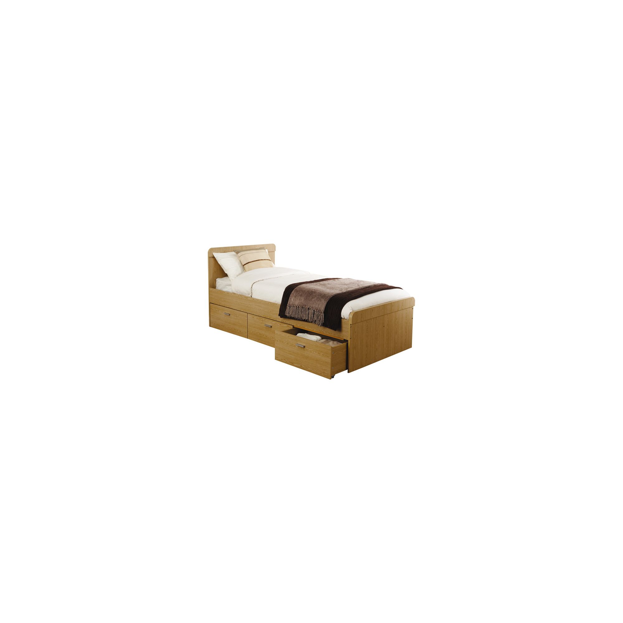 Elements Forest Bed - Double - Oak at Tesco Direct