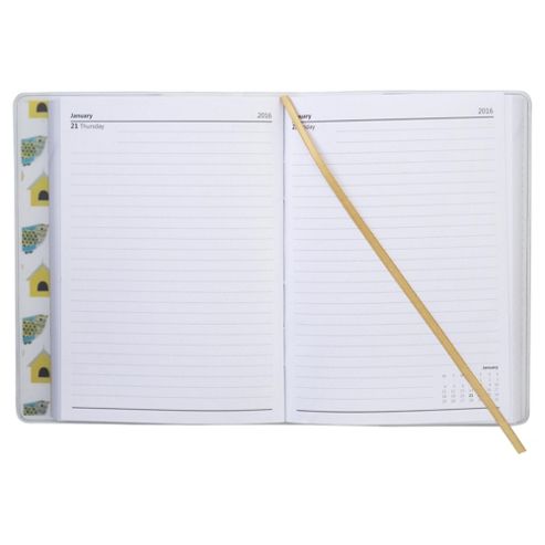 Image of T. 15/16 Diary A6 Dtp - Midcentury Birds