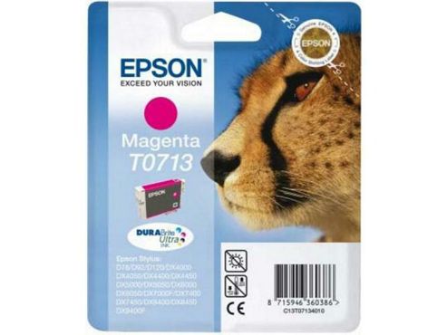 Image of Epson T0713 Ink Cartridge (blister Pack With Rf) - Magenta