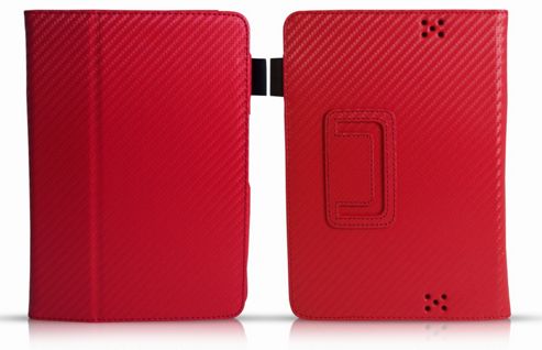Image of Orzly Stand & Type Case For Kindle Fire Hd 7 - Carbon Fibre Red
