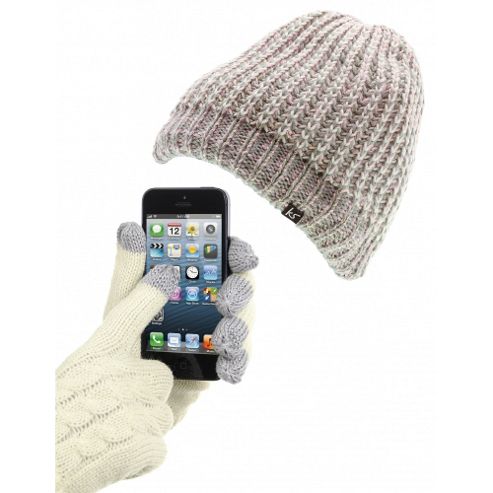 Image of Audio Beanie Creamy/grey/carnation &amp; Gold Lurex Thread