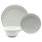 Boston 12 piece Dinner Set, Silver.
