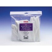 Caroline T1504 Plastic Cutlery Assorted White X60