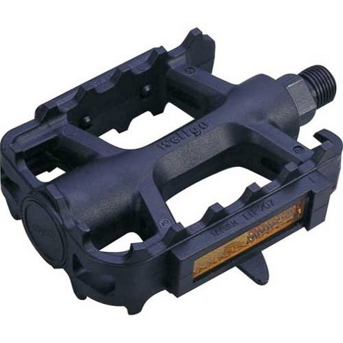 Image of Wellgo Lu207 - 9/16' Nylon Atb Pedals - Detachable Reflectors In Black