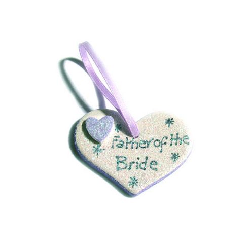 Image of Father Of The Bride Lilac Sparkle Heart