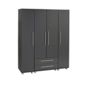 Ideal Furniture Bobby 4 Door Wardrobe - Walnut
