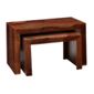 Indian Hub Cube Sheesham Nest of Two Tables