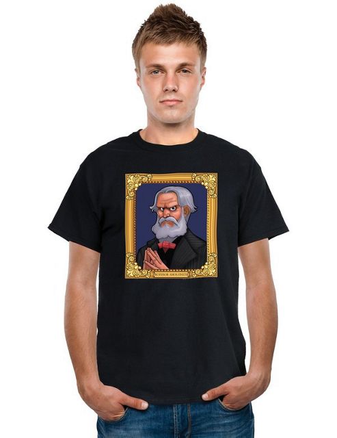 Image of Digital Dudz Haunted Mansion Portrait T-shirt Medium