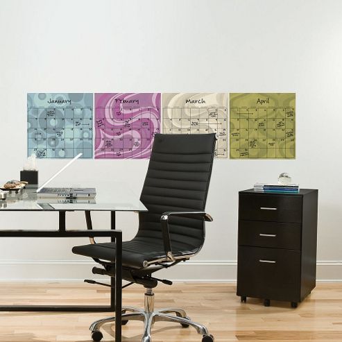 Image of Wallpops Twister 4 Piece Dry Erase Calendar Wall Stickers