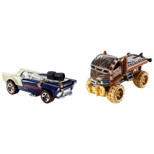 Image of Hot Wheels Star Wars Character Car 2-pack, Han Solo And Chewbacca