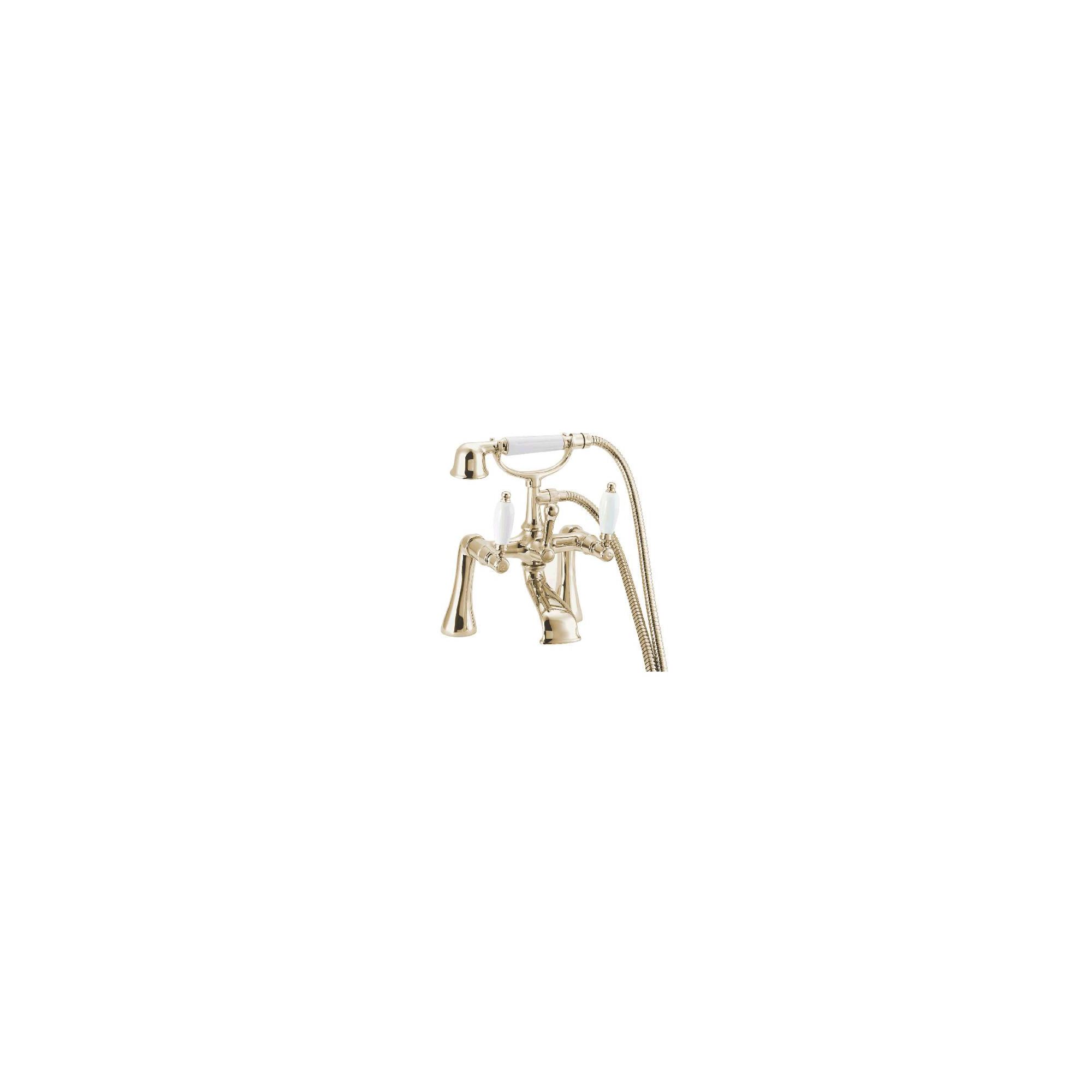 Deva Georgian Pillar Mounted Bath Shower Mixer Tap Gold at Tesco Direct