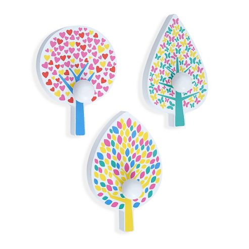 Image of Mothercare Nursery Norwegian Wood Tree Hooks - 3 Pack