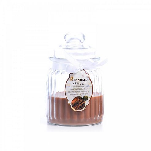 Image of Grandma Memory' Glass Jar Scented Candle - Cinnamon