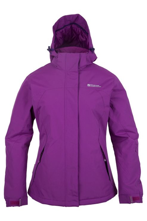 Image of Spirit Womens Insulated Hooded Fleece Lined Snowboarding Skiing Ski Jacket - Purple