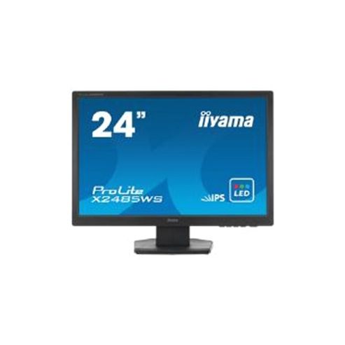 Image of Iiyama Prolite X2485ws (24.1 Inch) Led Backlit Lcd Monitor 1000:1 300cd/m2 (1920 X1200) 5ms D-sub/dvi-d/displayport/headphone (black)