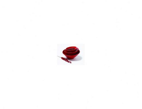 Image of G.e.t San Michele Cascading Bowl In Red (set Of 3) - 1.8 L