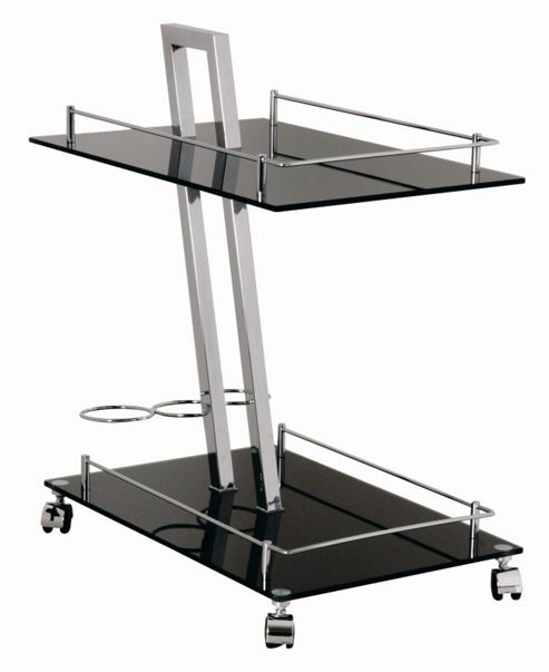 Image of Urbane Designs Uranus Trolley / End Table In Black