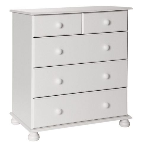 Image of Valufurniture Copenhagen White 2 + 3 Drawer Deep Chest