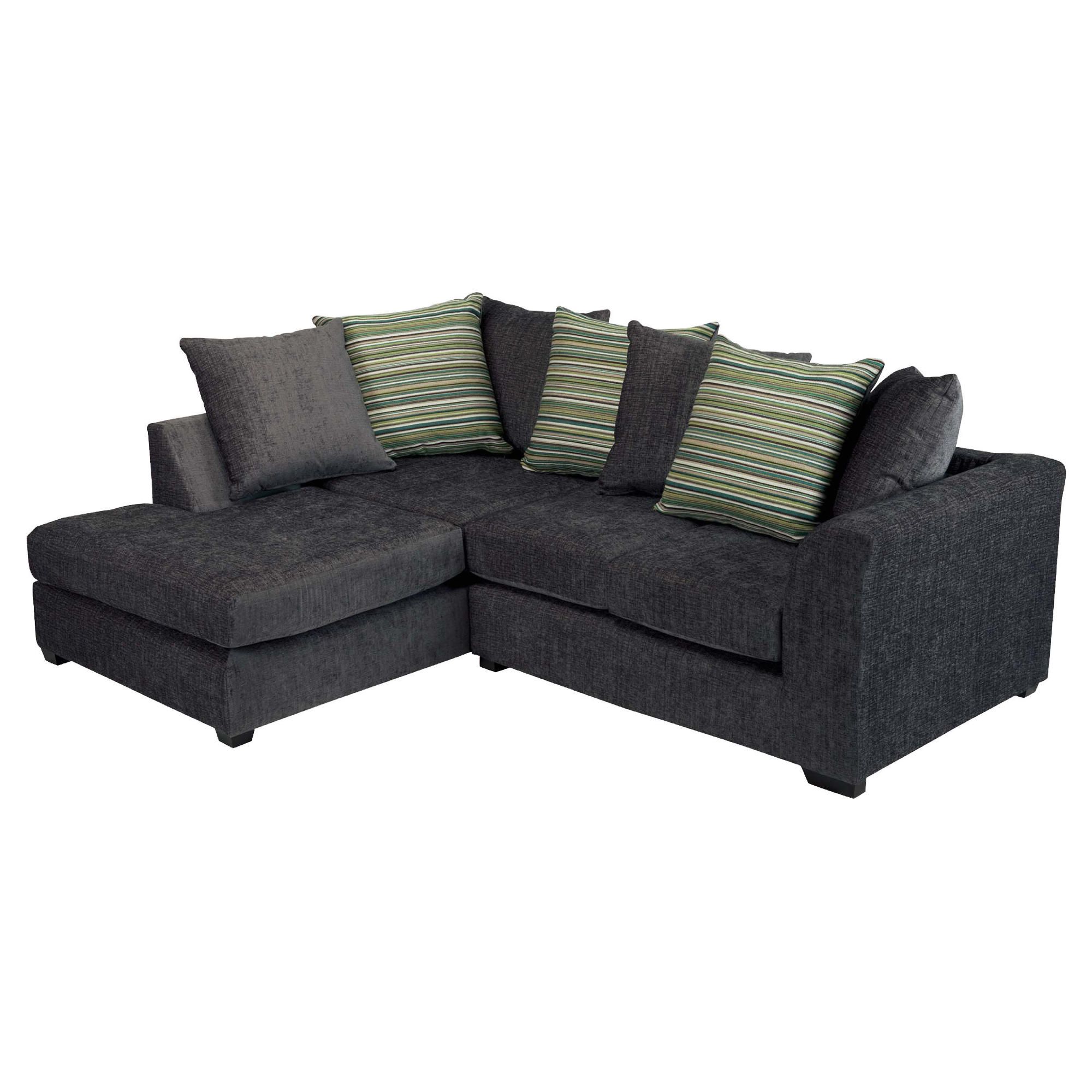 Toronto Fabric Corner Sofa Left Hand Facing, Charcoal at Tescos Direct