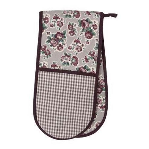 Image of Rushbrookes Vintage Double Oven Glove, Wild Rose