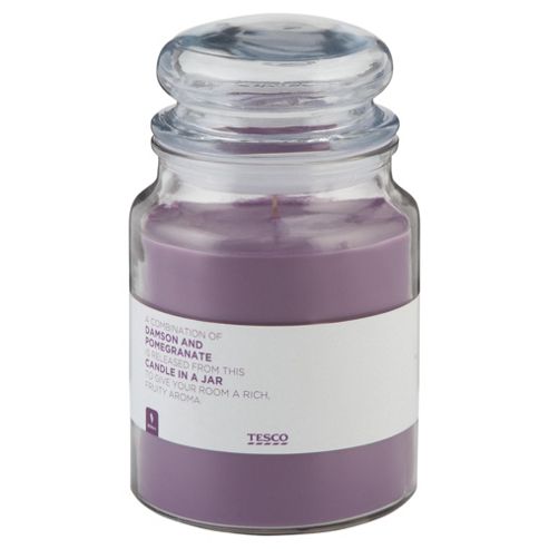 Image of Tesco Jar Candle Damson And Pomegrante