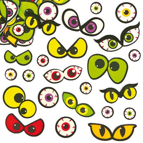 Image of Spooky Eyeball Foam Stickers (pack Of 100)