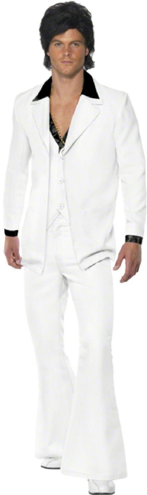 Image of 70's White Suit - Adult Costume Size: 42-44
