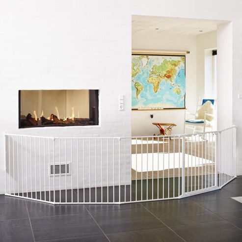 Image of Babydan Xxl Flex Hearth Gate White