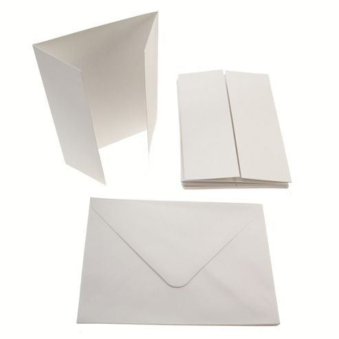 Image of A6 Gate-fold Card Blanks 300gsm 10pk - White