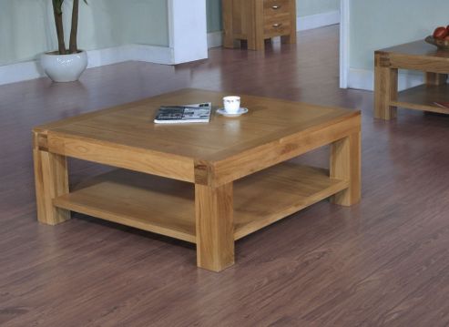 Image of Ametis Santana Blonde Oak Square Coffee Table