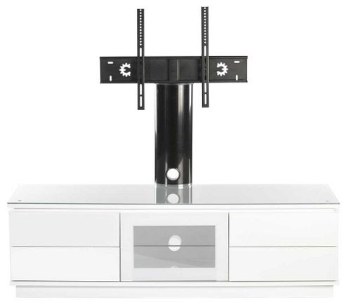 Image of Mmt P+1500 High Gloss White Cantilever Tv Cabinet