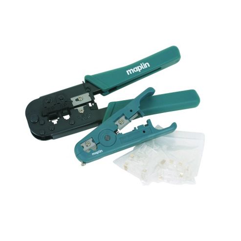 Image of Rj45 And Rj11 Crimp Tool And Cable Stripper Set