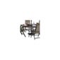 Royal Craft Monaco/Valencia Round Glass Table with Lazy Susan - Brown
