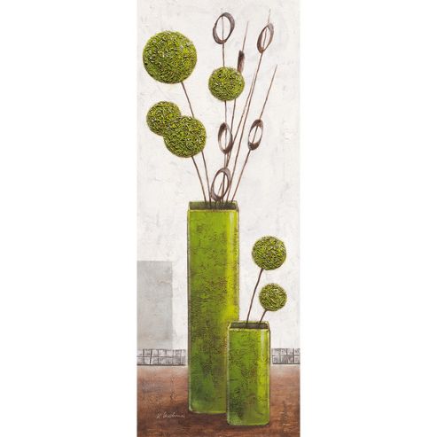 Image of Eurographics Stretcher Frame "charming Green Balloons" Canvas Art - 35 Cm H X 13 Cm W X 1.9 Cm D