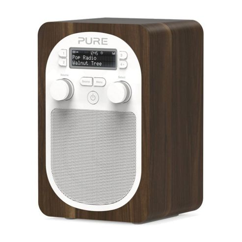 Image of Pure Evoke-d2-walnut Portable Dabfm Radio With Walnut Veneer