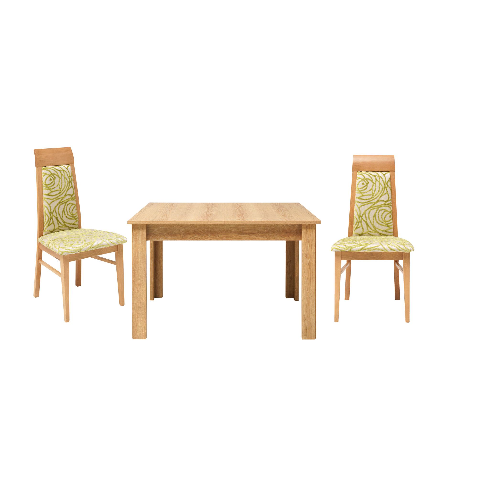 Caxton Darwin Dining Table Set with 4 Upholstered Chair in Chestnut at Tescos Direct