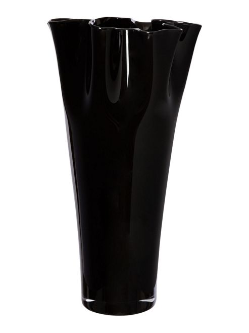 Image of Linea Large Handkerchief Vase In Black