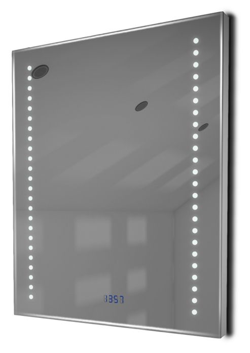 Image of Auto Colour Change Rgb Clock Mirror With Bluetooth, Demist & Sensor K191rgbaud