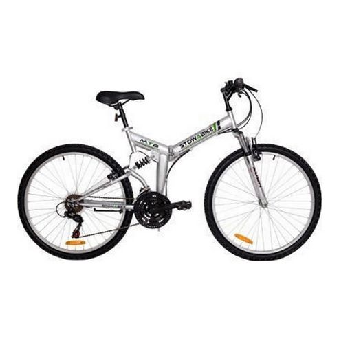 Image of Stowabike 26" Folding Dual Suspension 18sp Shimano Gears Foldable Mountain Bike