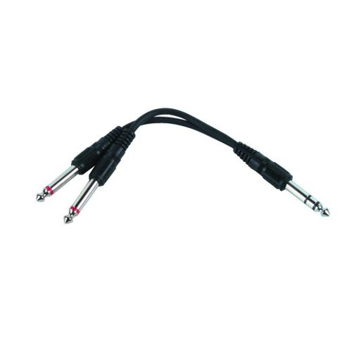 Image of 1/4-- (6.35mm) Stereo Plug To 2 Mono Plugs