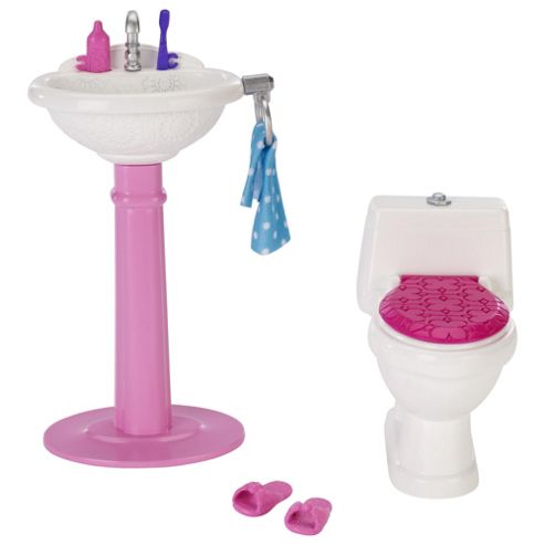 Image of Barbie Bathroom Furniture Playset