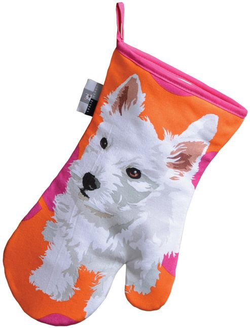 Image of Leslie Gerry Westie Design Single Oven Gauntlet