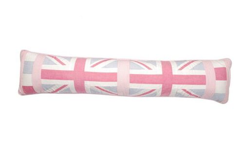 Image of Woven Magic Union Jack Pink Draught Excluder