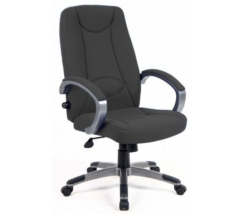 Image of Office Basics Lucca Fabric Manager Chair - Charcoal