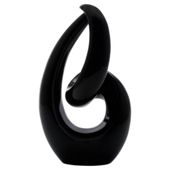 F&F Home ceramic swirl objet black.