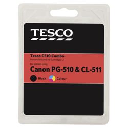 Tesco C510 combo pack (Compatible with printers using Canon PG-510 & CL-511 ink cartridges)